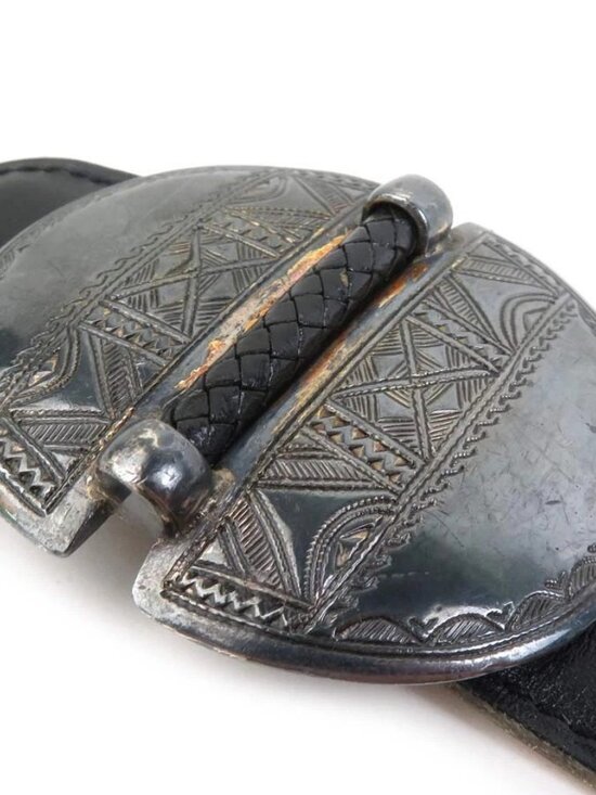 HERMES Tuareg Belt Black/Brown Leather/Metal - main image 4
